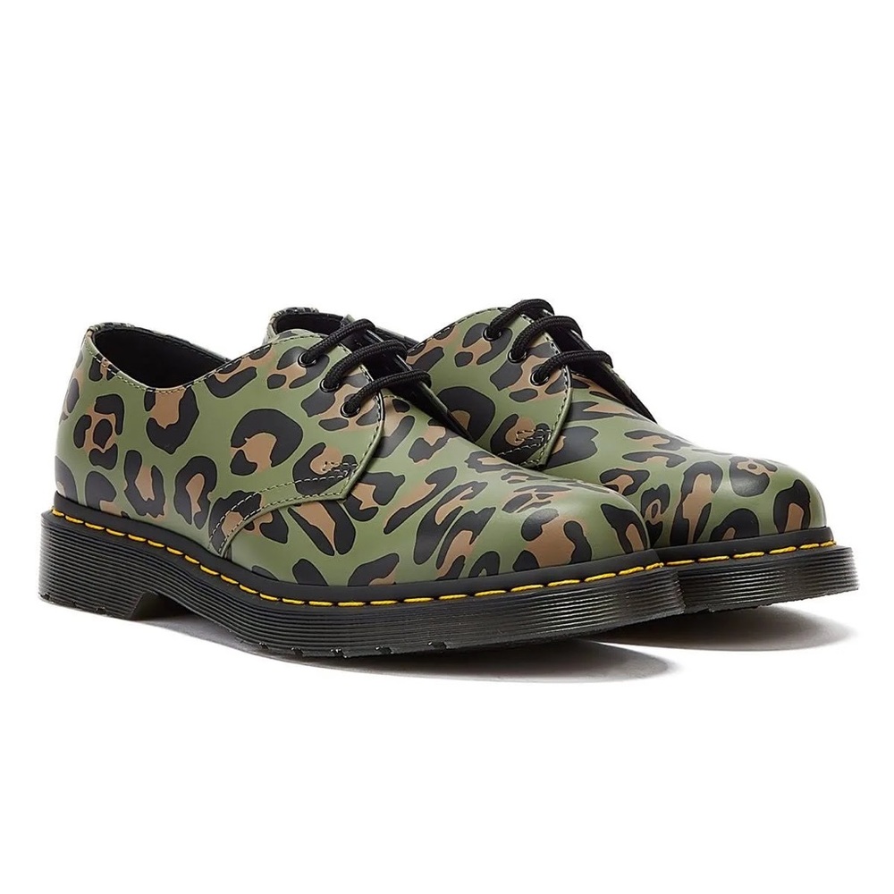 Dr Martens 1461 DISTORTED LEOPARD PRINT OXFORD SHOES (Men’s Size 6.5) - Picture 7 of 8